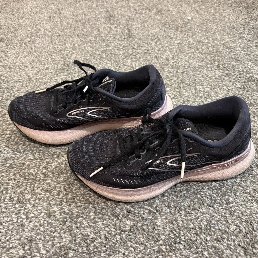 Brooks Glycerin 19 Shoes Womens Size 8.5 Black Pink Cushioned Running Sneakers